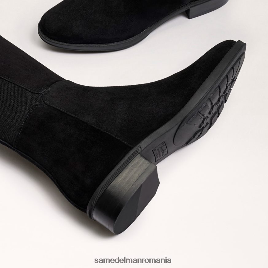 Sam Edelman încălţăminte piele intoarsa neagra femei pam cizma peste genunchi HN448Z777
