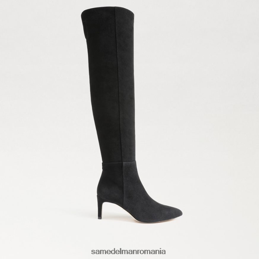 Sam Edelman încălţăminte piele intoarsa neagra femei ursula cizmă înaltă HN448Z744