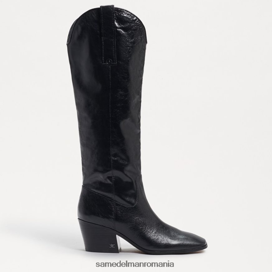 Sam Edelman încălţăminte piele neagra femei cizma de vest britten HN448Z815