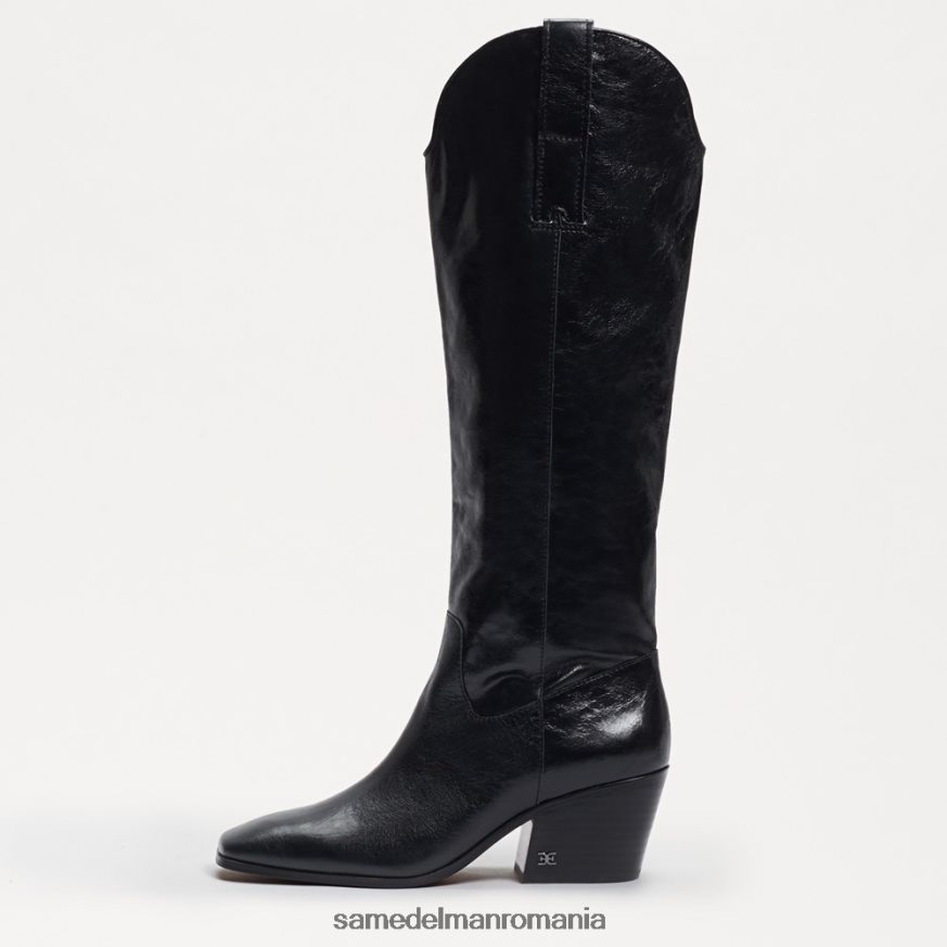 Sam Edelman încălţăminte piele neagra femei cizma de vest britten HN448Z815