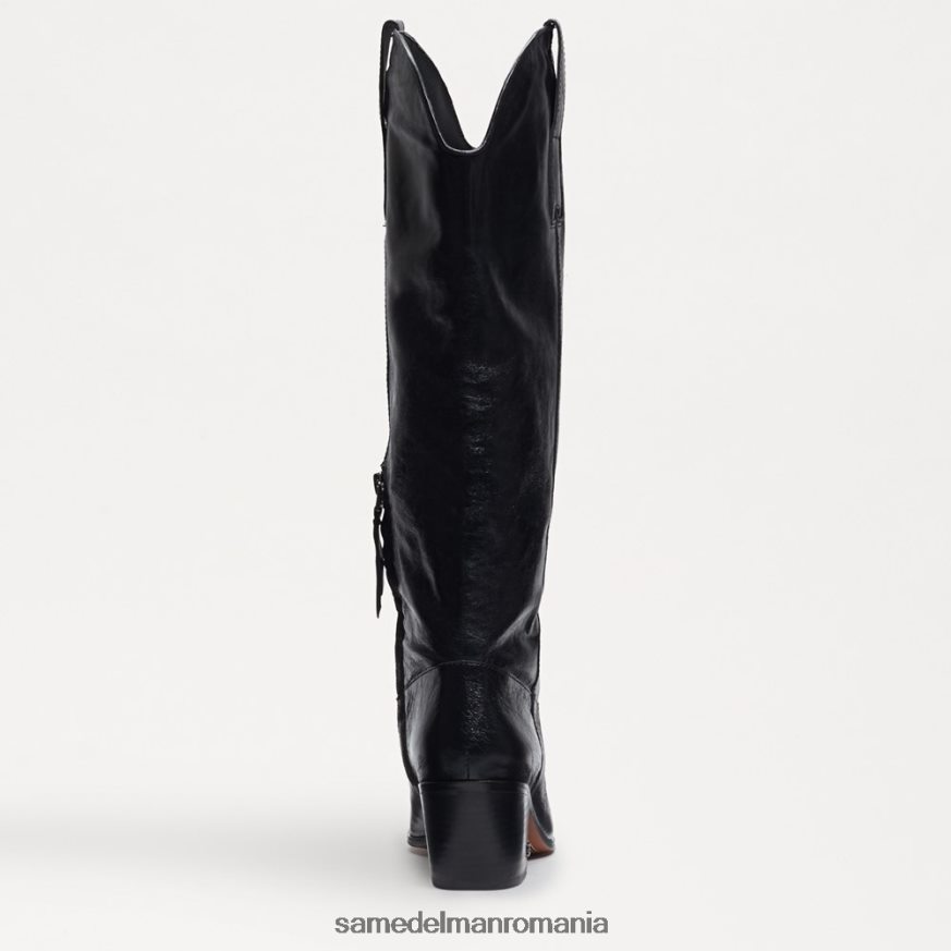 Sam Edelman încălţăminte piele neagra femei cizma de vest britten HN448Z815