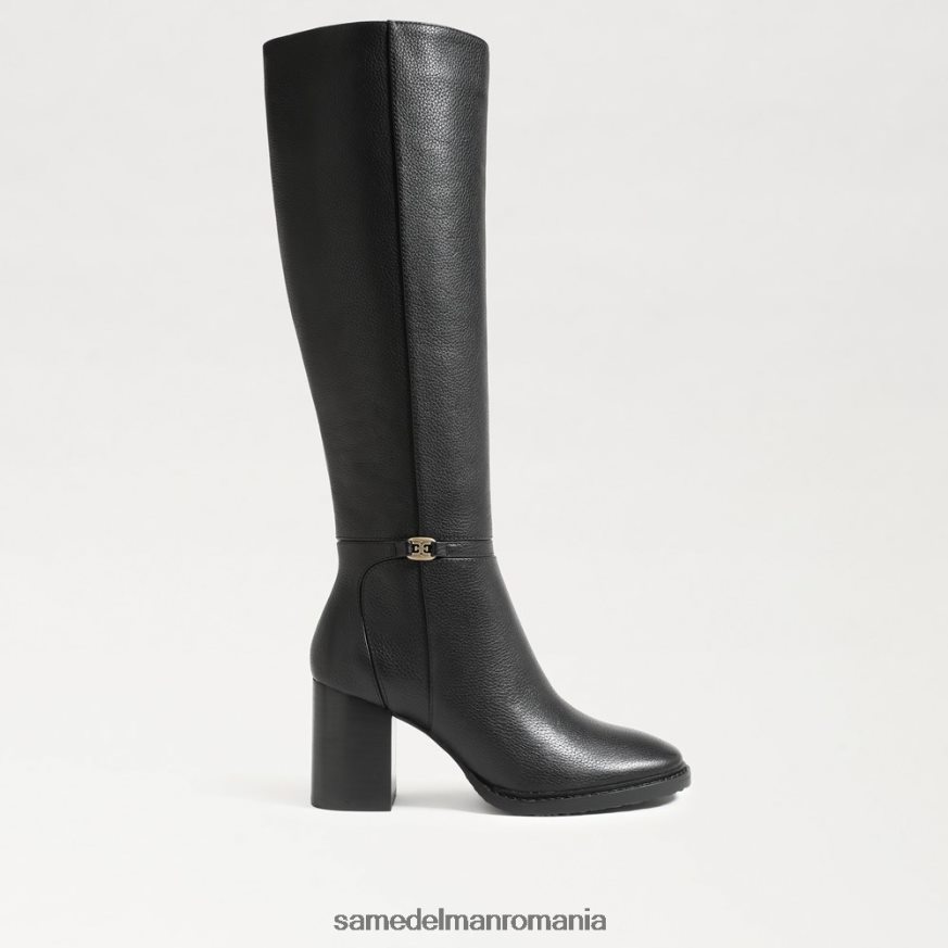 Sam Edelman încălţăminte piele neagra femei cizme elsy până la genunchi HN448Z798
