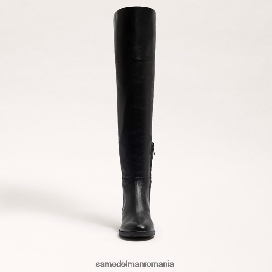 Sam Edelman încălţăminte piele neagra femei pam cizma peste genunchi HN448Z776