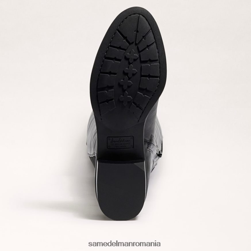 Sam Edelman încălţăminte piele neagra femei pam cizma peste genunchi HN448Z776