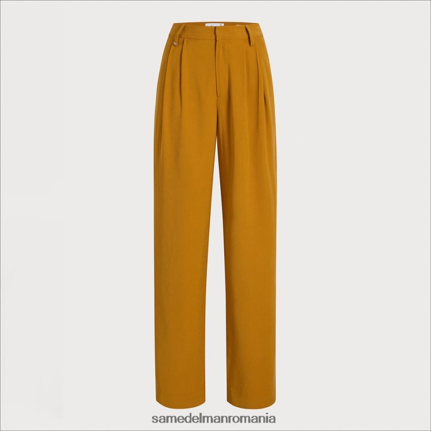 Sam Edelman îmbrăcăminte maro femei pantalon codie cu talie mare cu picioare late HN448Z1210