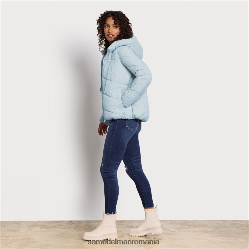 Sam Edelman îmbrăcăminte albastru deschis femei puf guler de pernă HN448Z1120