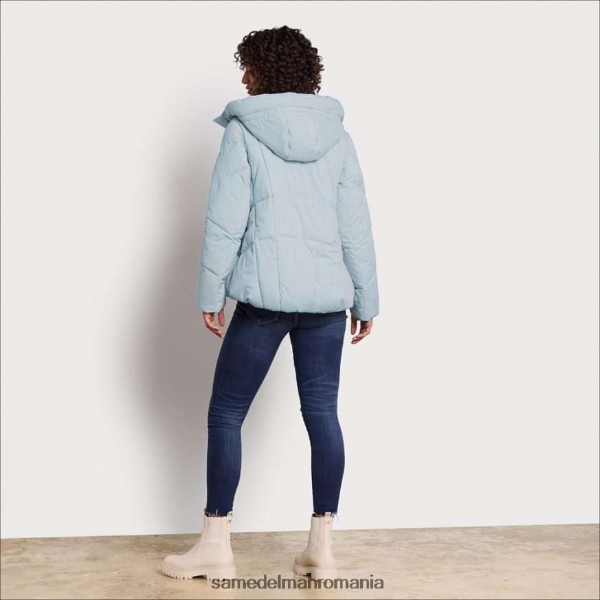 Sam Edelman îmbrăcăminte albastru deschis femei puf guler de pernă HN448Z1120