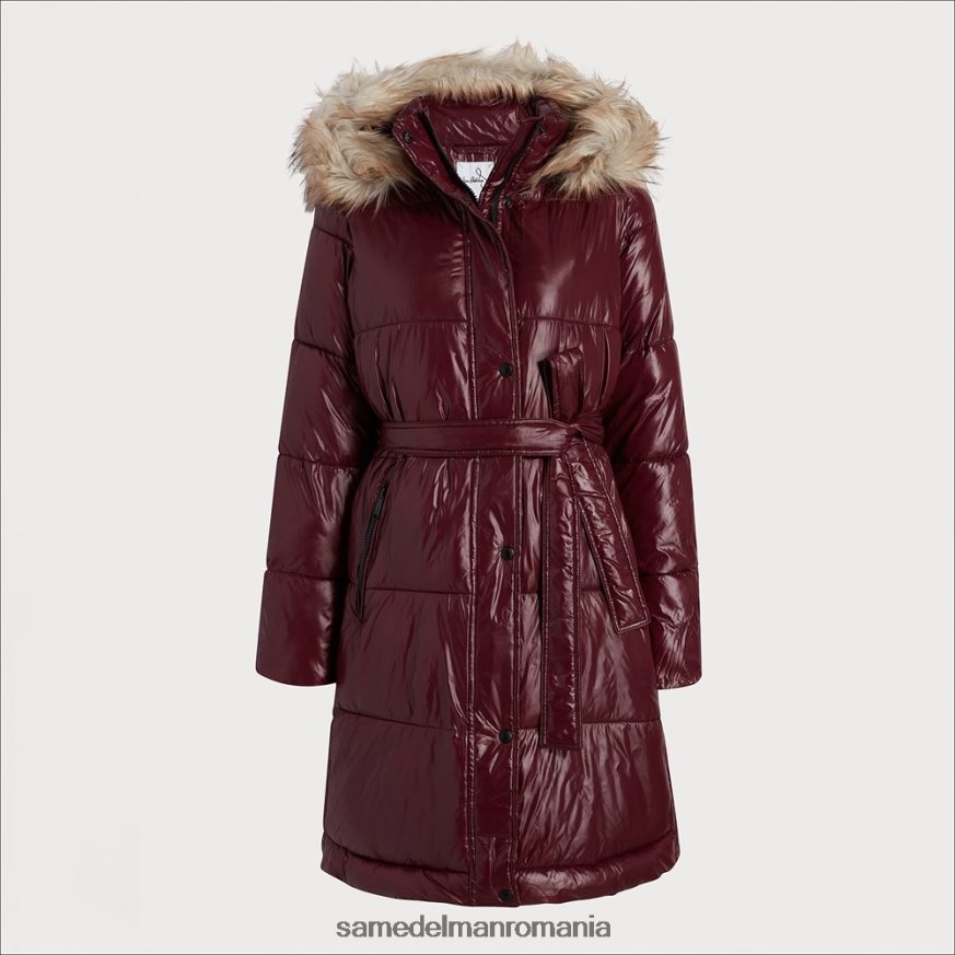 Sam Edelman îmbrăcăminte bordeaux femei puf lung HN448Z1135