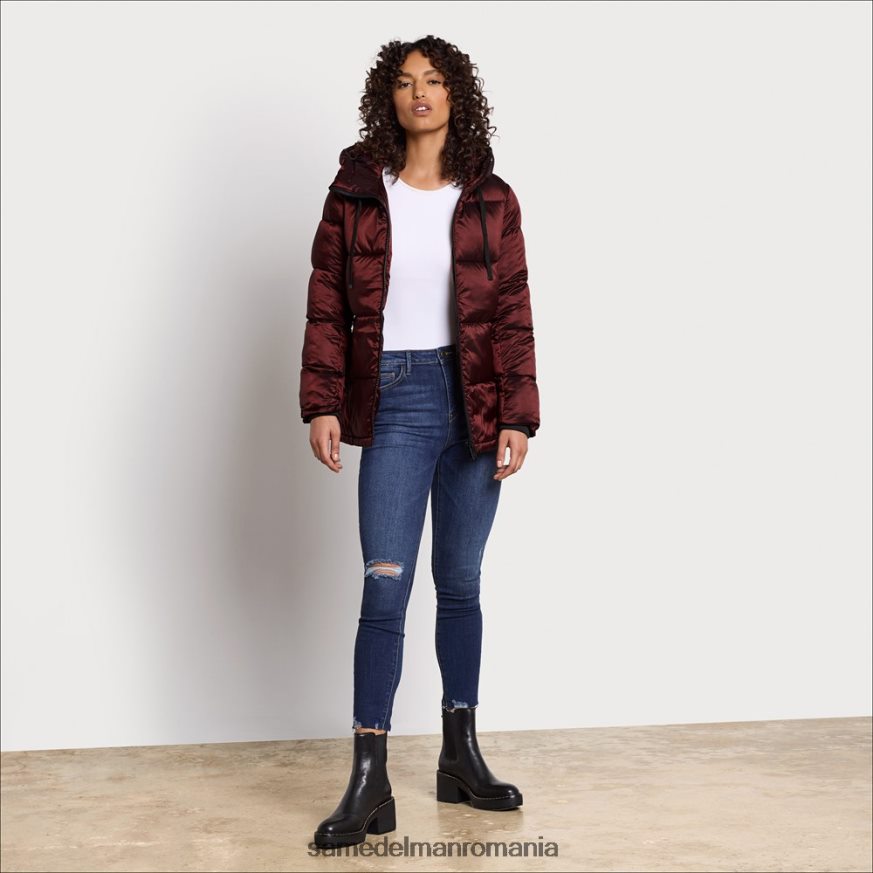 Sam Edelman îmbrăcăminte cărămidă femei puf moale scurt HN448Z1129