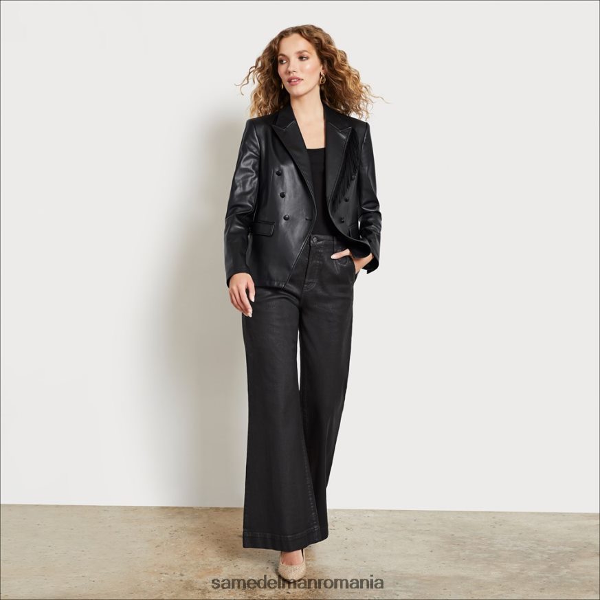 Sam Edelman îmbrăcăminte franjuri negru femei blazer imogen HN448Z1262