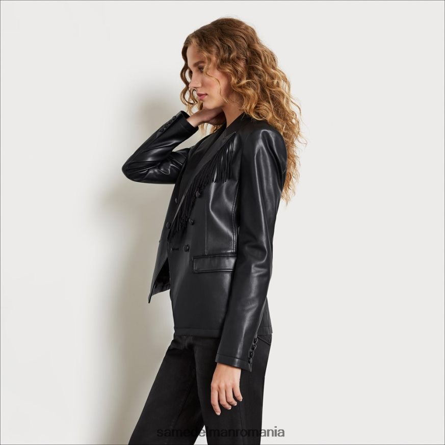 Sam Edelman îmbrăcăminte franjuri negru femei blazer imogen HN448Z1262