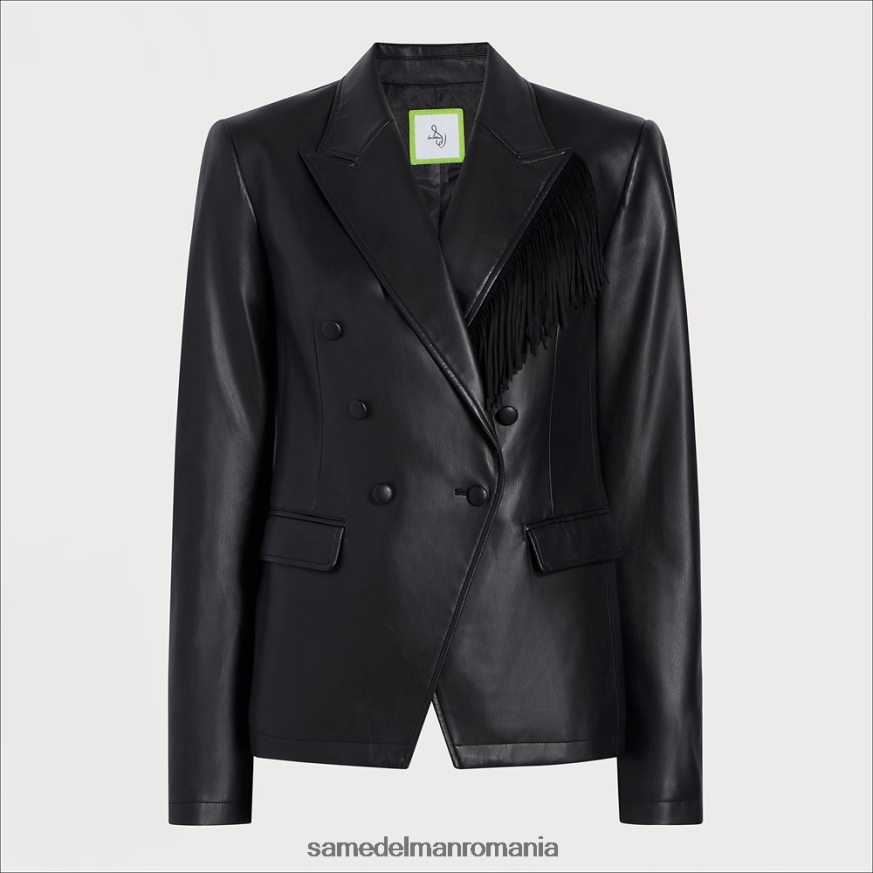 Sam Edelman îmbrăcăminte franjuri negru femei blazer imogen HN448Z1262
