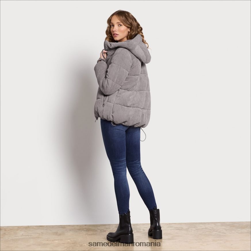 Sam Edelman îmbrăcăminte gri femei puf guler de pernă HN448Z1141