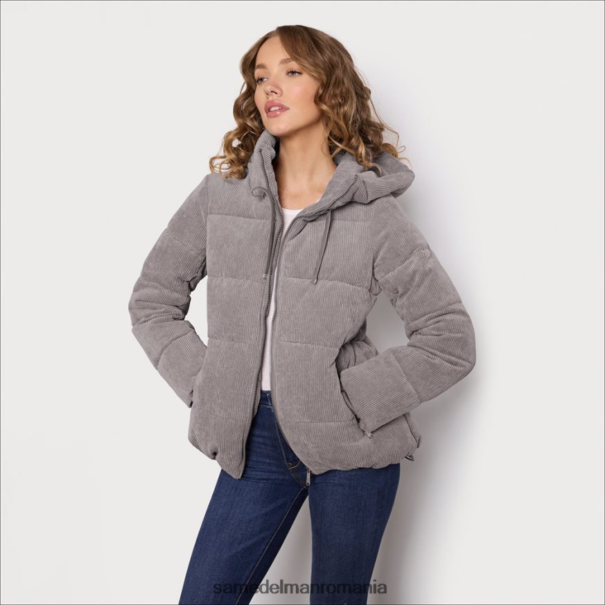 Sam Edelman îmbrăcăminte gri femei puf guler de pernă HN448Z1141