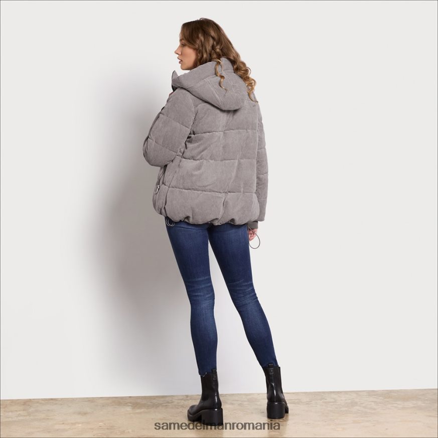 Sam Edelman îmbrăcăminte gri femei puf guler de pernă HN448Z1141