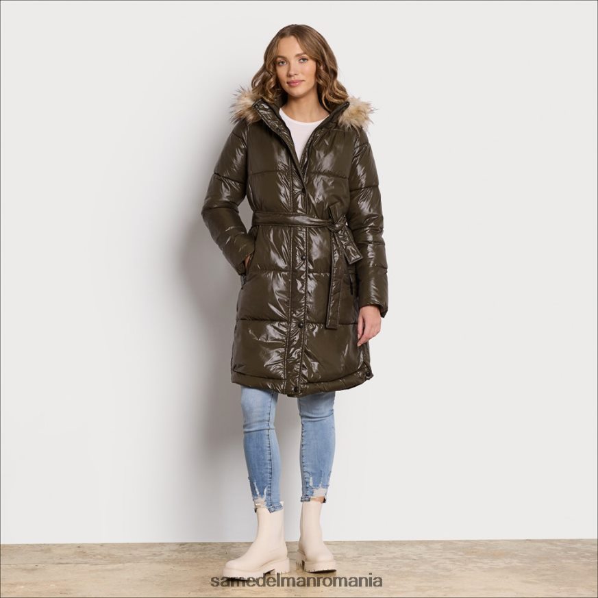 Sam Edelman îmbrăcăminte măslin toscan femei puf lung HN448Z1136