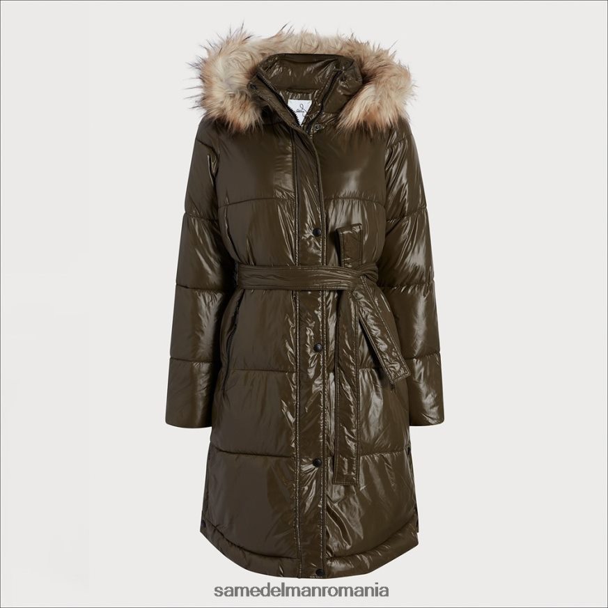 Sam Edelman îmbrăcăminte măslin toscan femei puf lung HN448Z1136