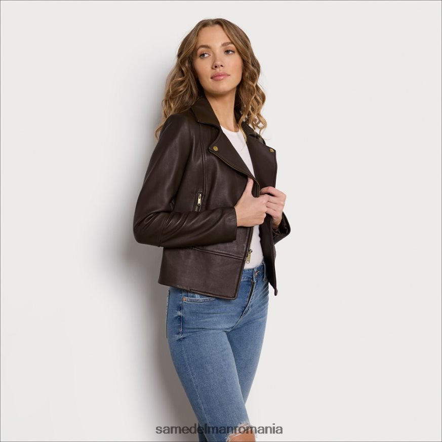 Sam Edelman îmbrăcăminte maro femei geaca de piele moto HN448Z1152
