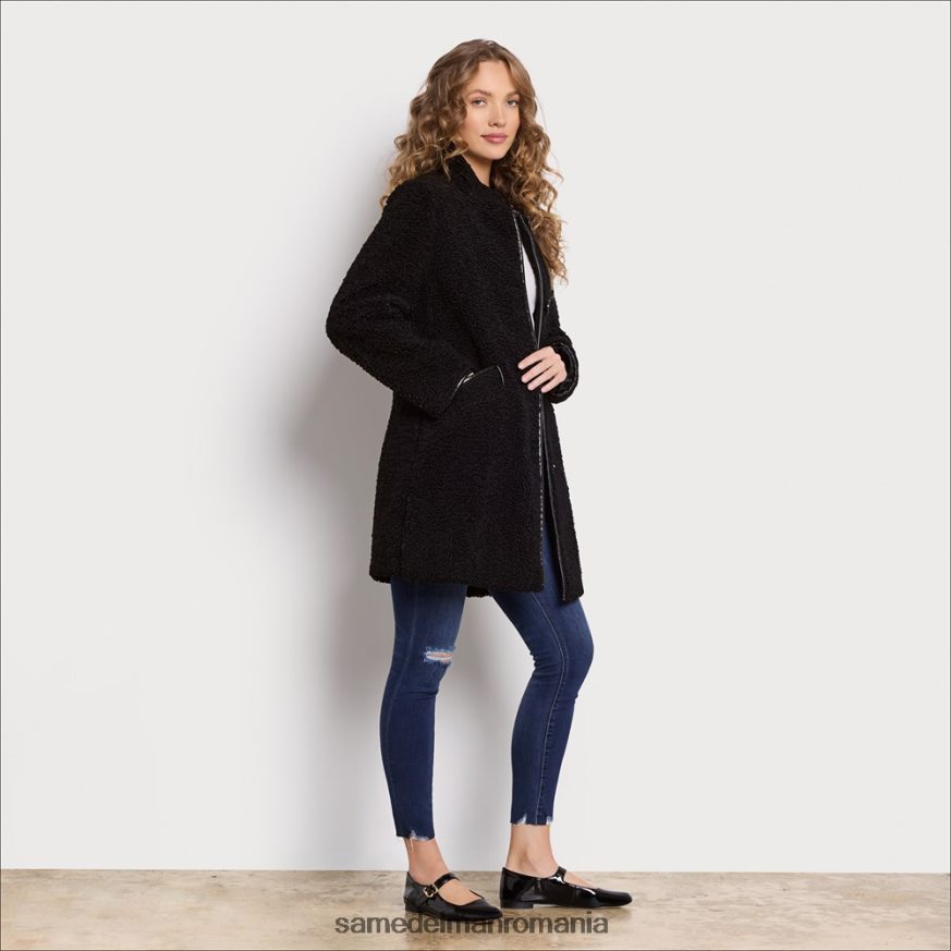 Sam Edelman îmbrăcăminte negru femei haină de pluș HN448Z1162