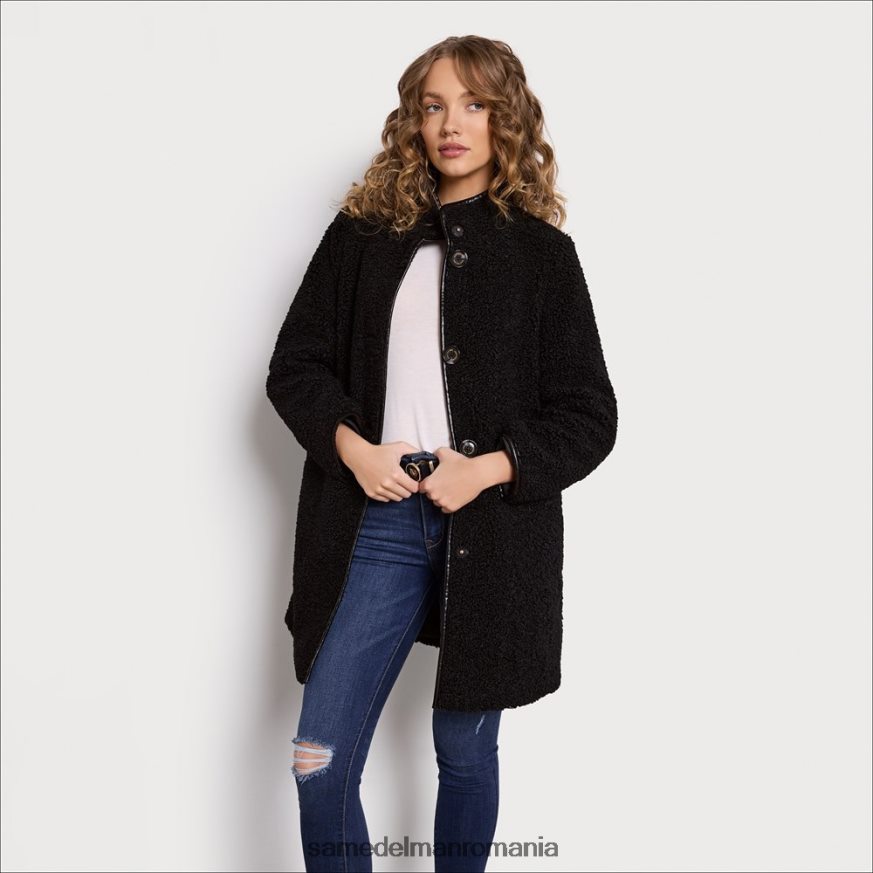 Sam Edelman îmbrăcăminte negru femei haină de pluș HN448Z1162