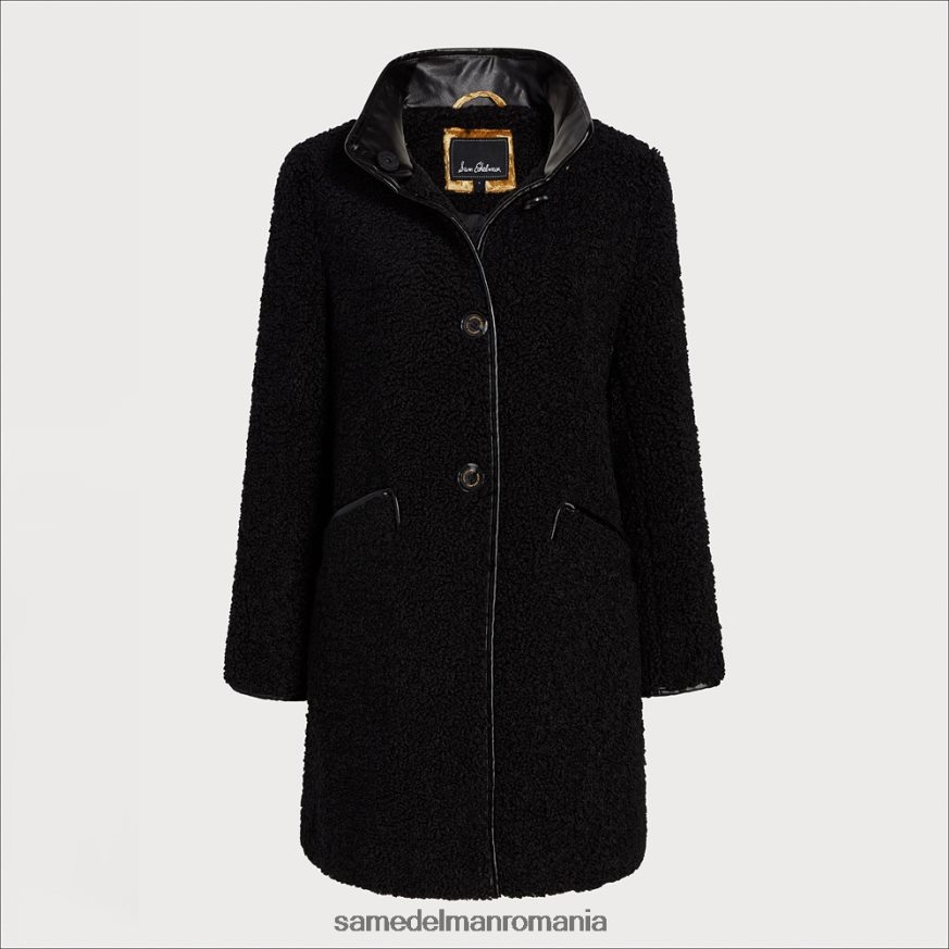 Sam Edelman îmbrăcăminte negru femei haină de pluș HN448Z1162