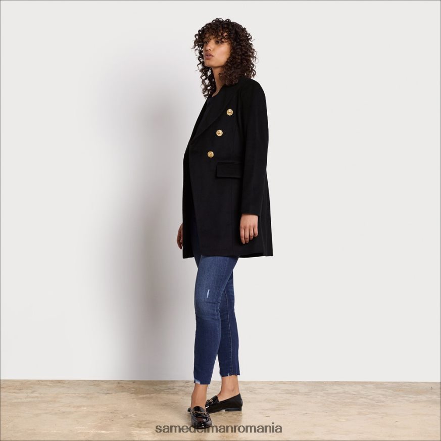 Sam Edelman îmbrăcăminte negru femei haină militară de lână HN448Z1284