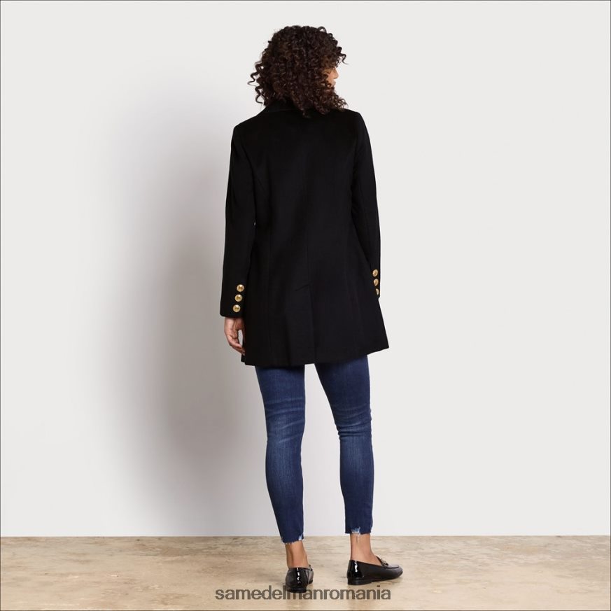 Sam Edelman îmbrăcăminte negru femei haină militară de lână HN448Z1284