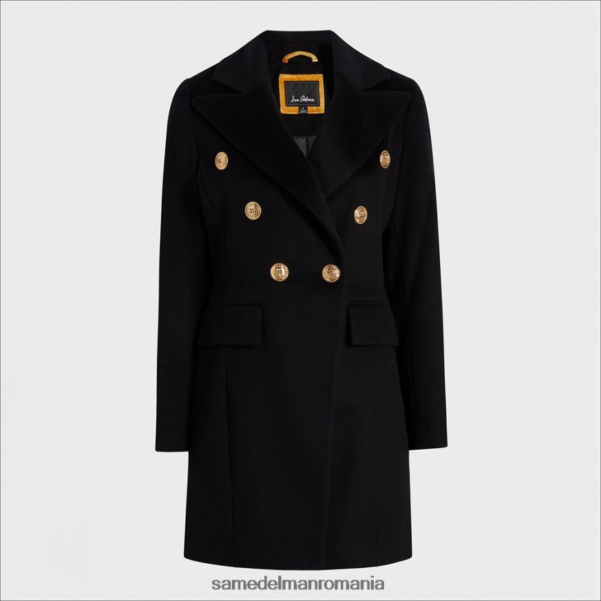 Sam Edelman îmbrăcăminte negru femei haină militară de lână HN448Z1284