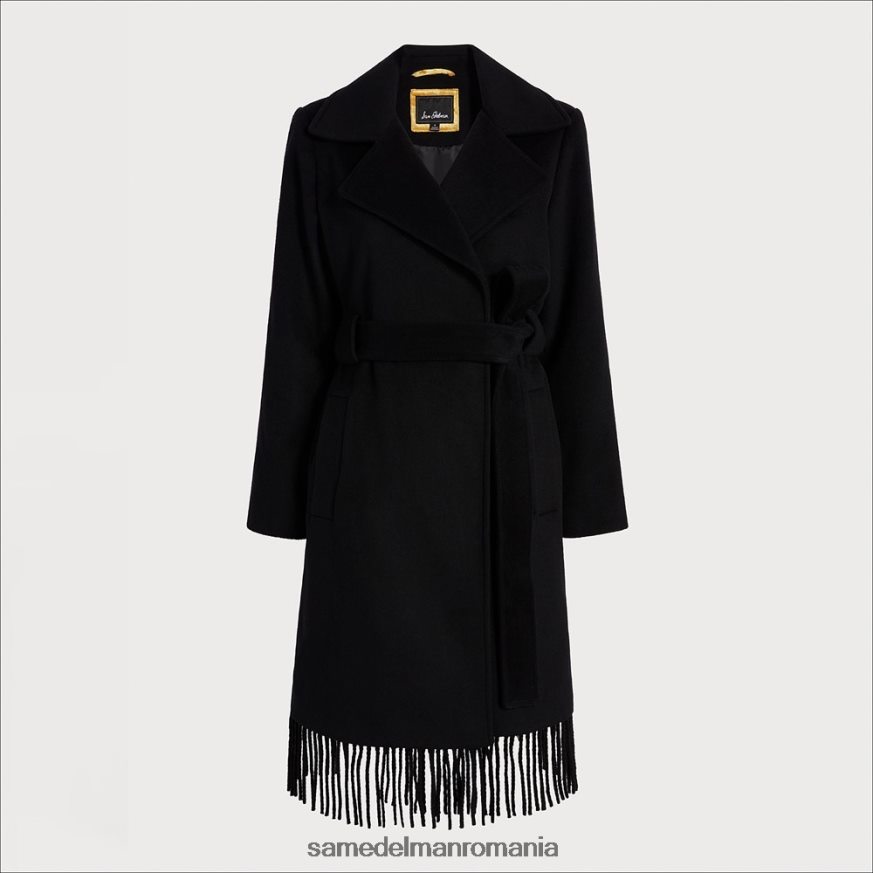 Sam Edelman îmbrăcăminte negru femei palton de lână la un singur piept HN448Z1163