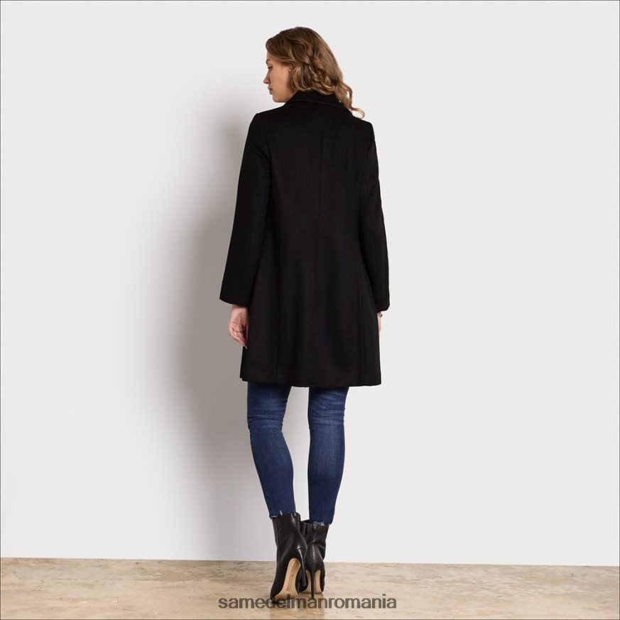 Sam Edelman îmbrăcăminte negru femei palton din lână twill HN448Z1221
