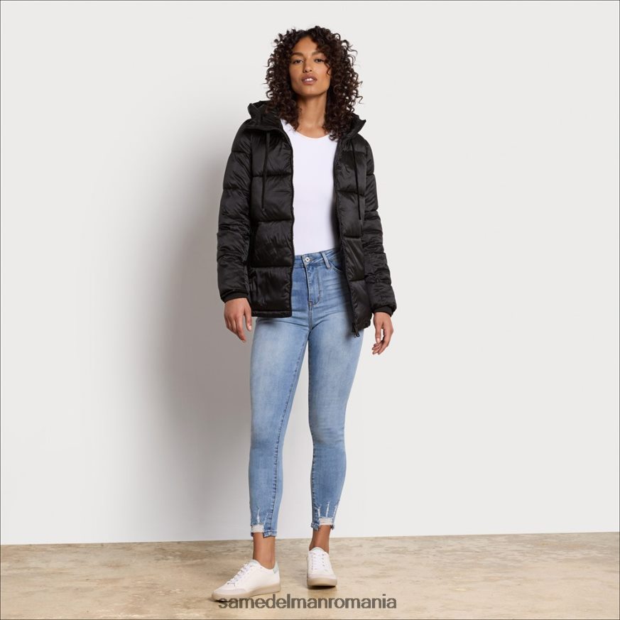 Sam Edelman îmbrăcăminte negru femei puf moale scurt HN448Z1130