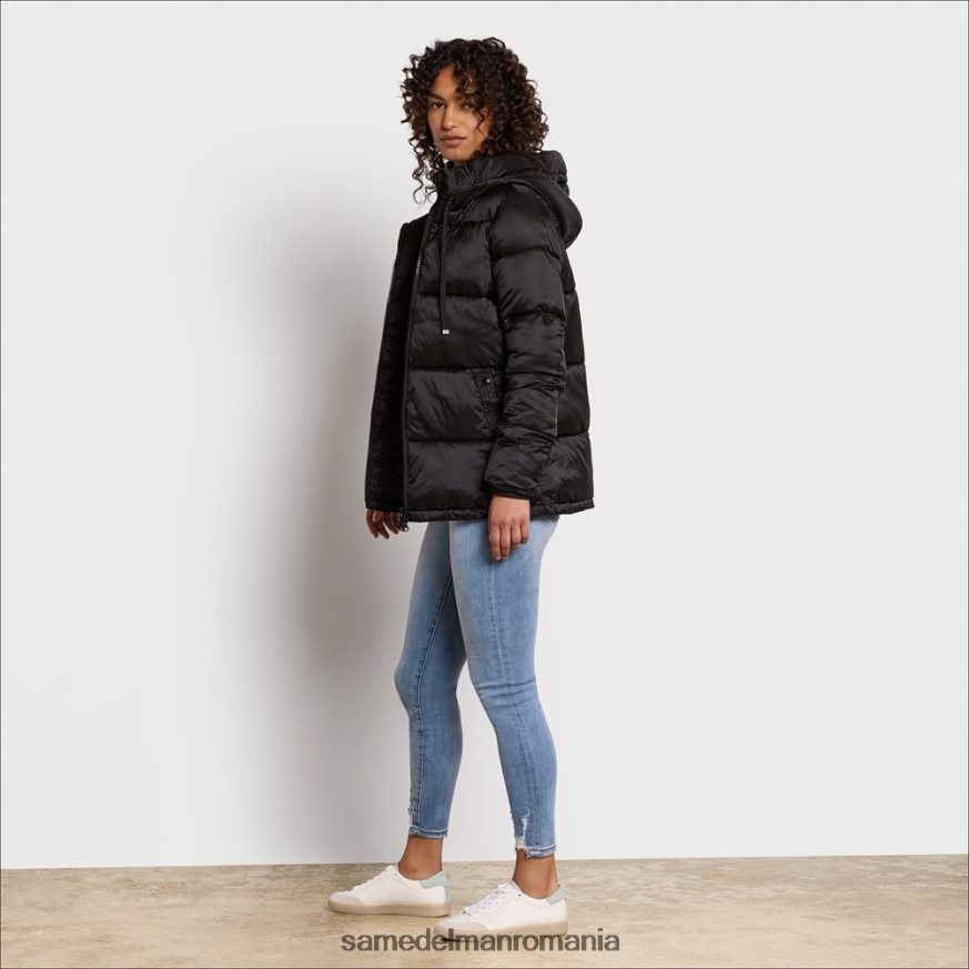 Sam Edelman îmbrăcăminte negru femei puf moale scurt HN448Z1130