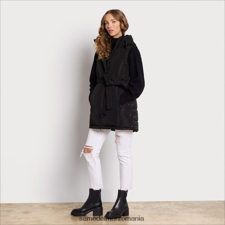 Sam Edelman îmbrăcăminte negru femei vestă puf moale scurtă HN448Z1147