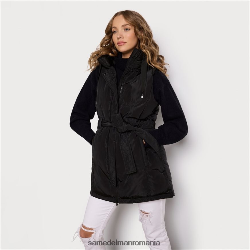 Sam Edelman îmbrăcăminte negru femei vestă puf moale scurtă HN448Z1147