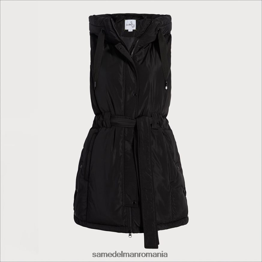 Sam Edelman îmbrăcăminte negru femei vestă puf moale scurtă HN448Z1147