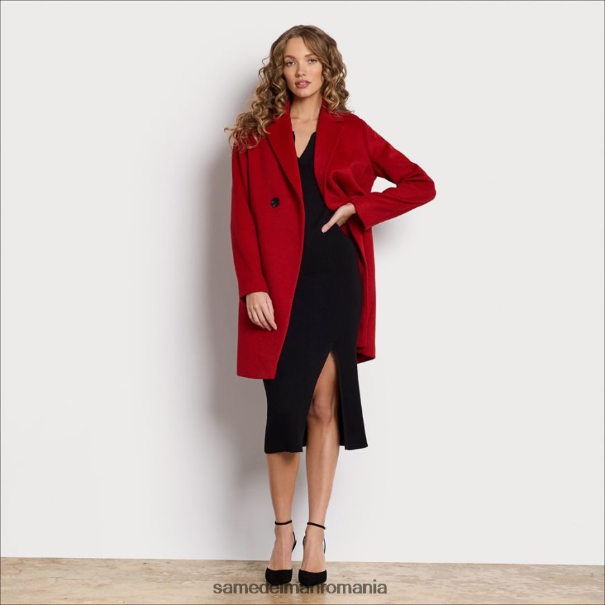 Sam Edelman îmbrăcăminte roșu femei palton din amestec de lână HN448Z1239
