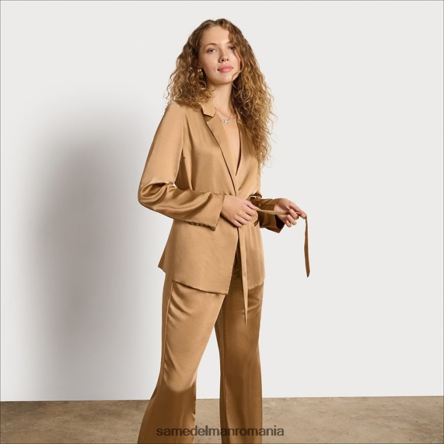 Sam Edelman îmbrăcăminte satin de șampanie femei blazer lyra HN448Z1294