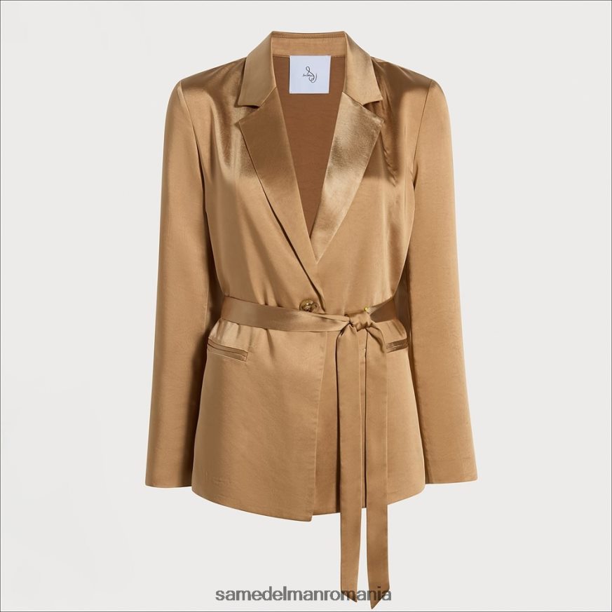 Sam Edelman îmbrăcăminte satin de șampanie femei blazer lyra HN448Z1294