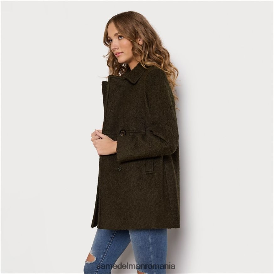 Sam Edelman îmbrăcăminte verde militar femei jachetă din lână HN448Z1157