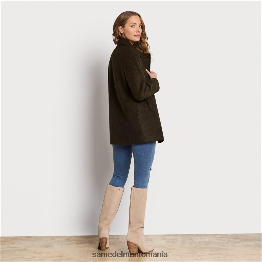 Sam Edelman îmbrăcăminte verde militar femei jachetă din lână HN448Z1157