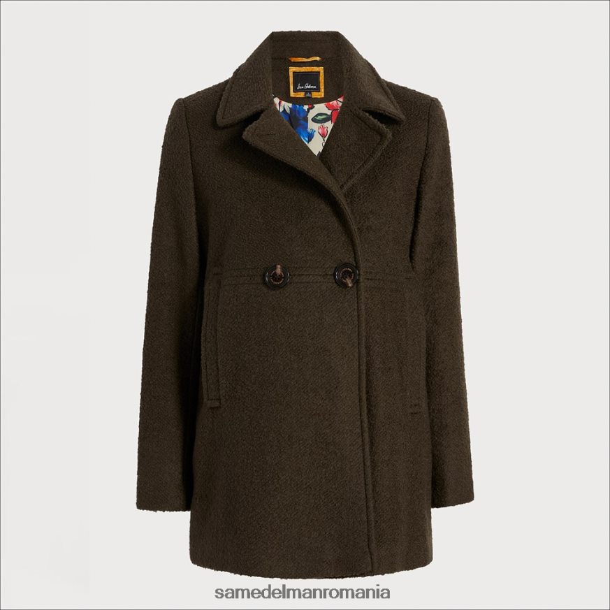 Sam Edelman îmbrăcăminte verde militar femei jachetă din lână HN448Z1157