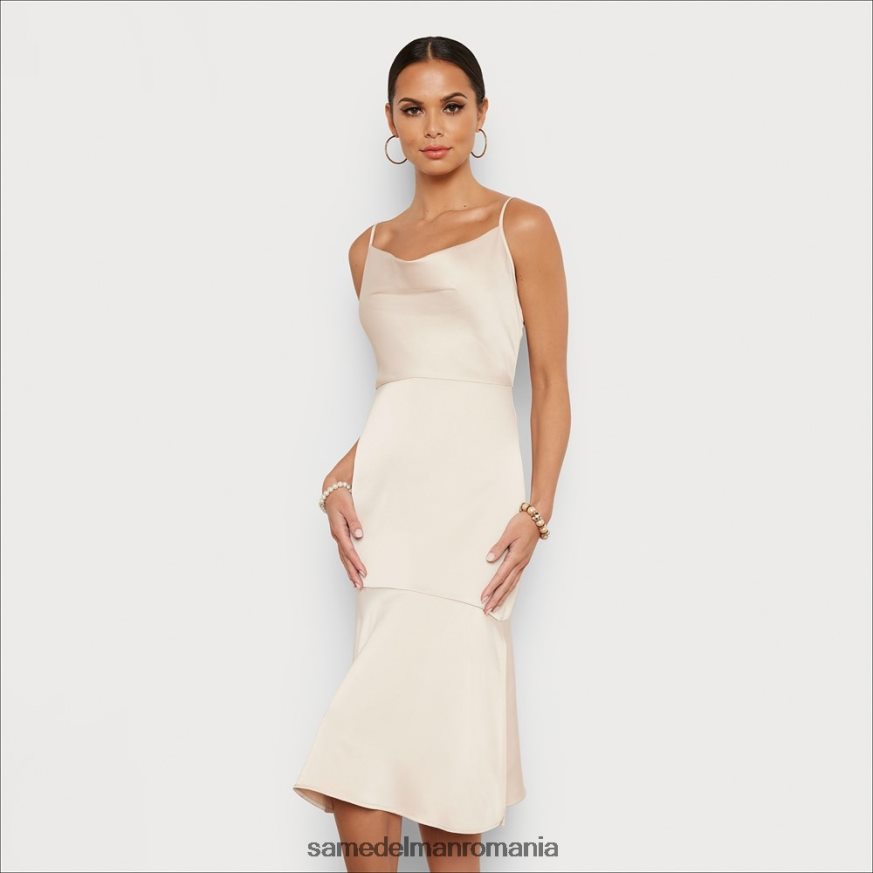 Sam Edelman îmbrăcăminte bej ecru femei rochie midi cu decolteu HN448Z1107