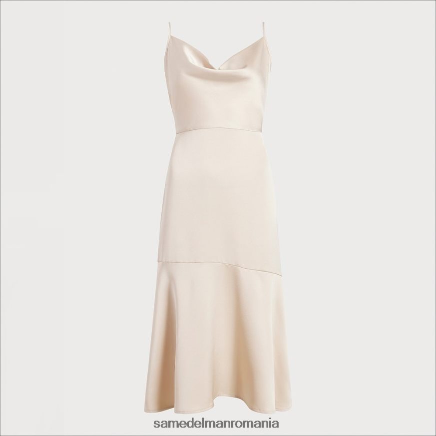 Sam Edelman îmbrăcăminte bej ecru femei rochie midi cu decolteu HN448Z1107