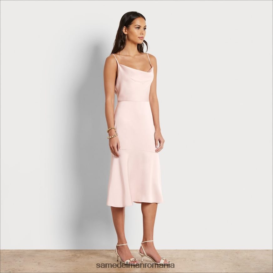 Sam Edelman îmbrăcăminte fard de obraz femei rochie midi cu decolteu HN448Z1108