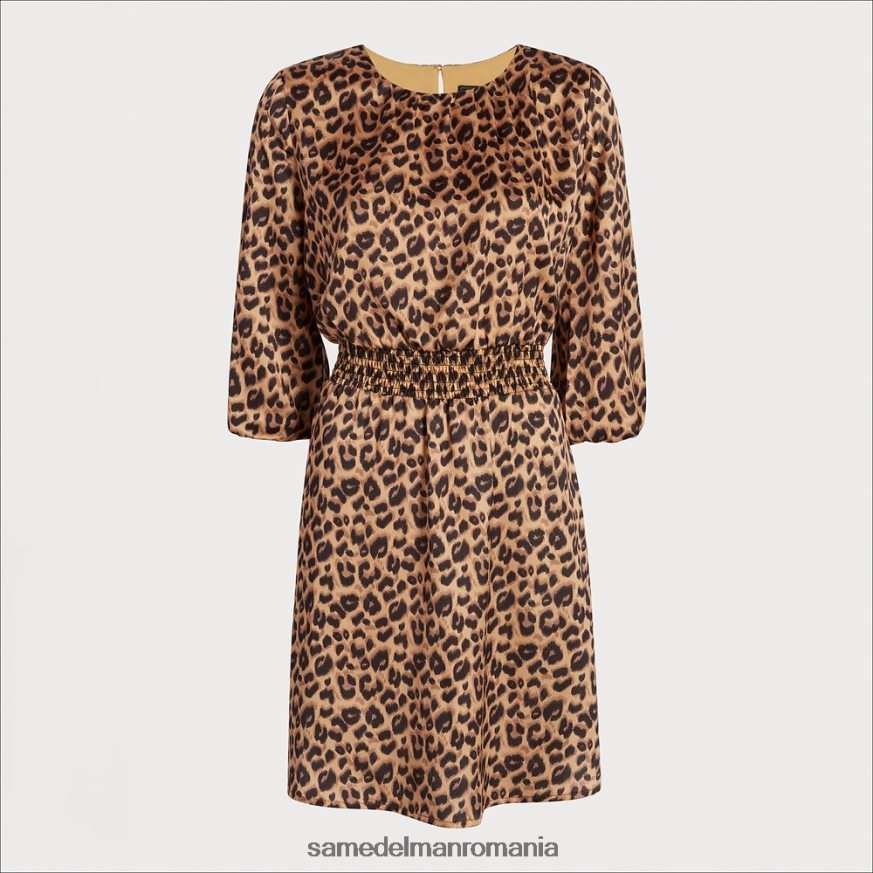Sam Edelman îmbrăcăminte leopard femei rochie mini cu mânecă lungă cu gât înalt HN448Z1112