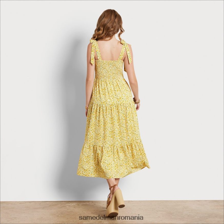 Sam Edelman îmbrăcăminte multi galben femei rochie maxi cu flori HN448Z1116