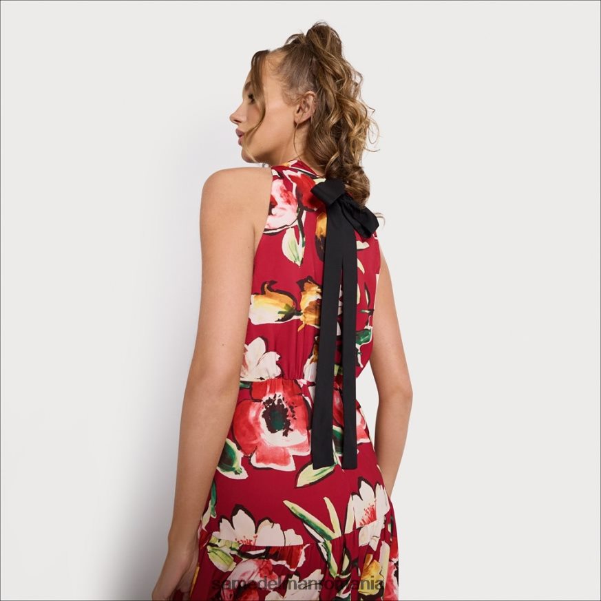 Sam Edelman îmbrăcăminte multi roșu femei rochie maxi cu decolteu HN448Z1093