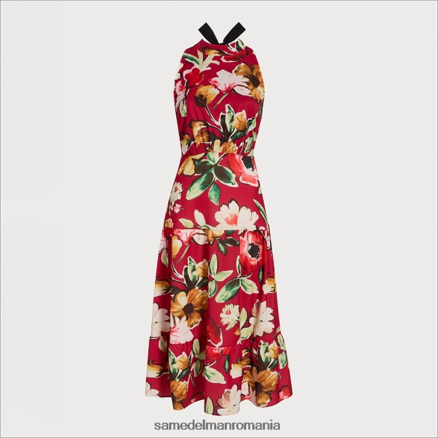 Sam Edelman îmbrăcăminte multi roșu femei rochie maxi cu decolteu HN448Z1093