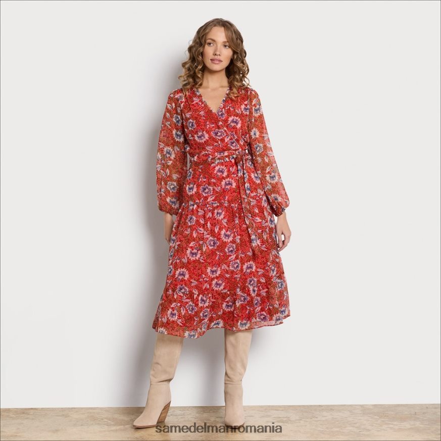 Sam Edelman îmbrăcăminte multi roșu femei rochie maxi cu decolteu in V HN448Z1154