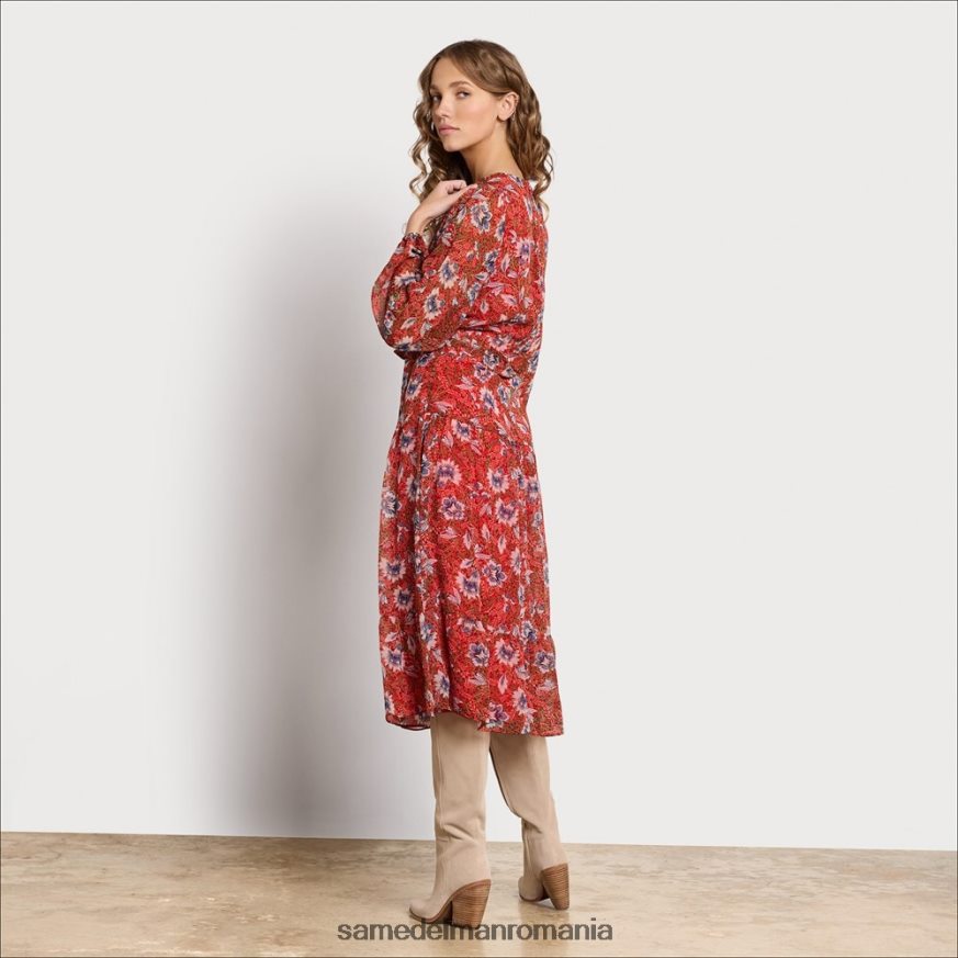 Sam Edelman îmbrăcăminte multi roșu femei rochie maxi cu decolteu in V HN448Z1154